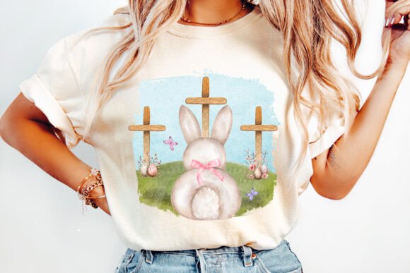 Christian Easter Bunny PNG for T-Shirt Designs