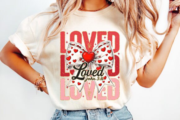Christian Valentine Coquette PNG for T-Shirt Designs