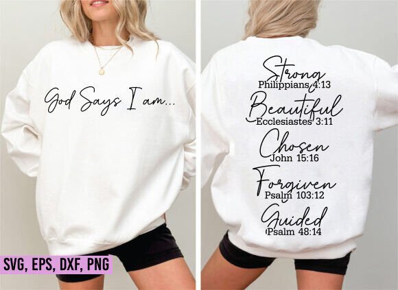 Elegant Christian Quotes SVG PNG for T-Shirt Designs