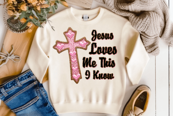 Jesus Loves Me Valentine PNG for T-Shirt Designs