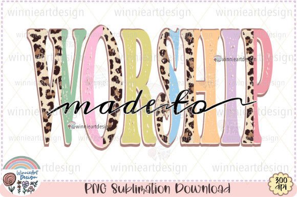 Made to Worship Christian Quote Leopard T-Shirt Designs