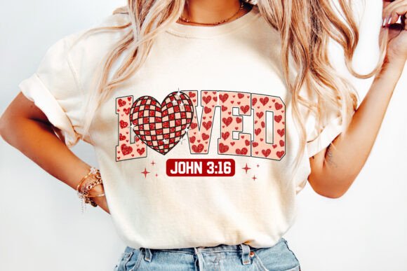 Retro Christian Valentine PNG for T-Shirt Designs